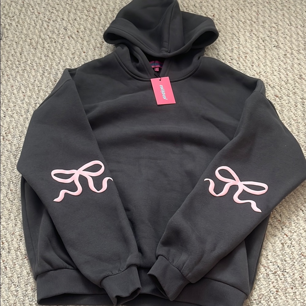 Edikted Black and Pink Sweater with Logo Accents